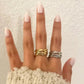 925 Sterling Silver Minimalist Ring Stackable Wrap Ring Band - Gold or Silver