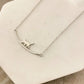 925 Sterling Silver Cat Bar Necklace Curve Bar Necklace Dainty Kitty Necklace