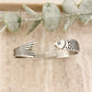 925 Sterling Silver Cuff Bracelet Fish Bracelet Modern Silver Bangle Bracelet