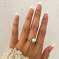 925 Sterling Silver Pearl Ring Bar Ring Minimalist Dainty Ring Pearl Accent Ring