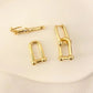 925 Sterling Silver Chunky U Link Earrings Thick Bold Hardware Earrings