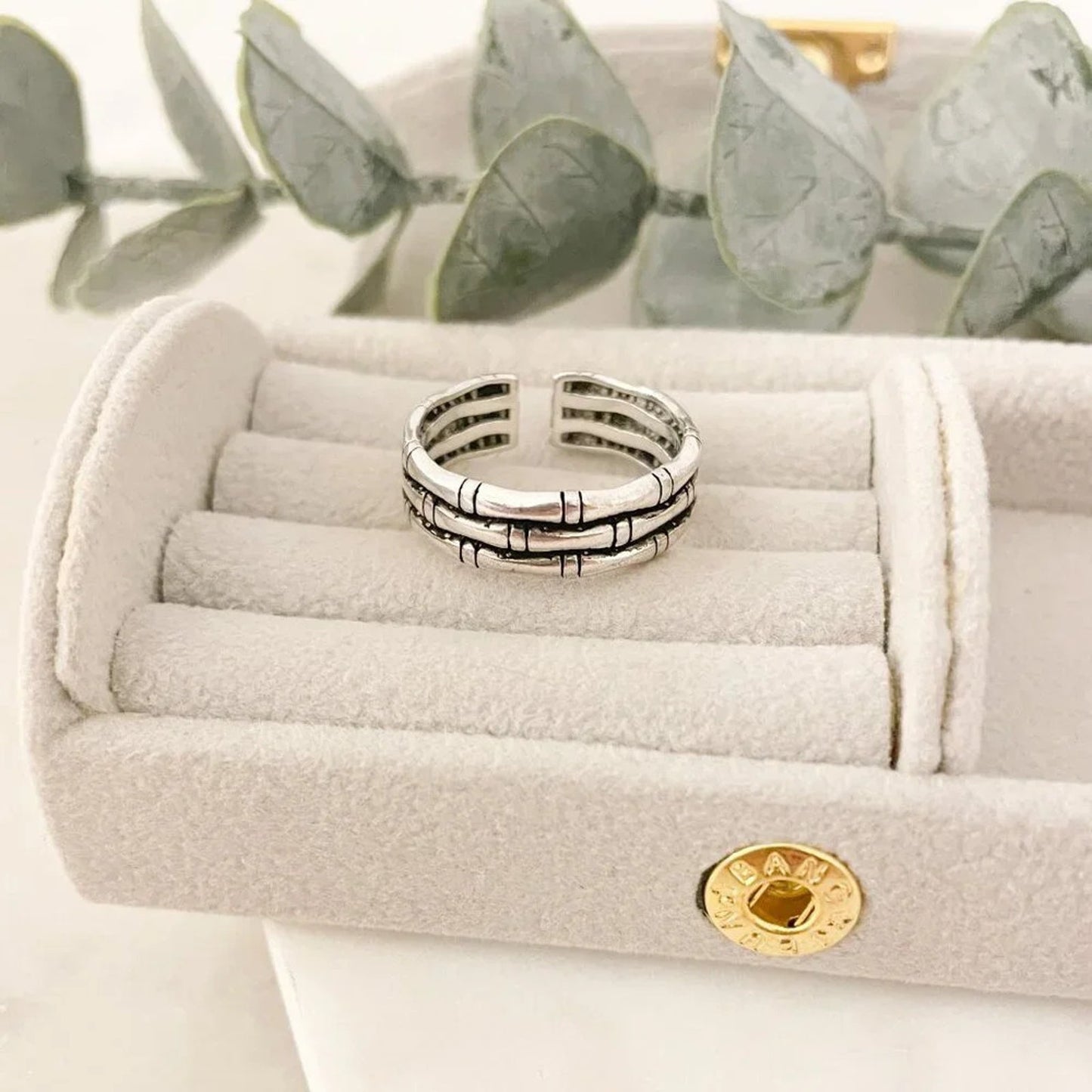925 Sterling Silver Minimalist Ring Modern Geometric Ring Band Dainty Ring