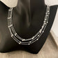 925 Sterling Silver Bead Multi Layer Necklace Statement Necklace Bead Necklace
