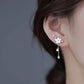 925 Sterling Silver Cherry Blossom Earrings Dangle Flower Petal Drop Earrings