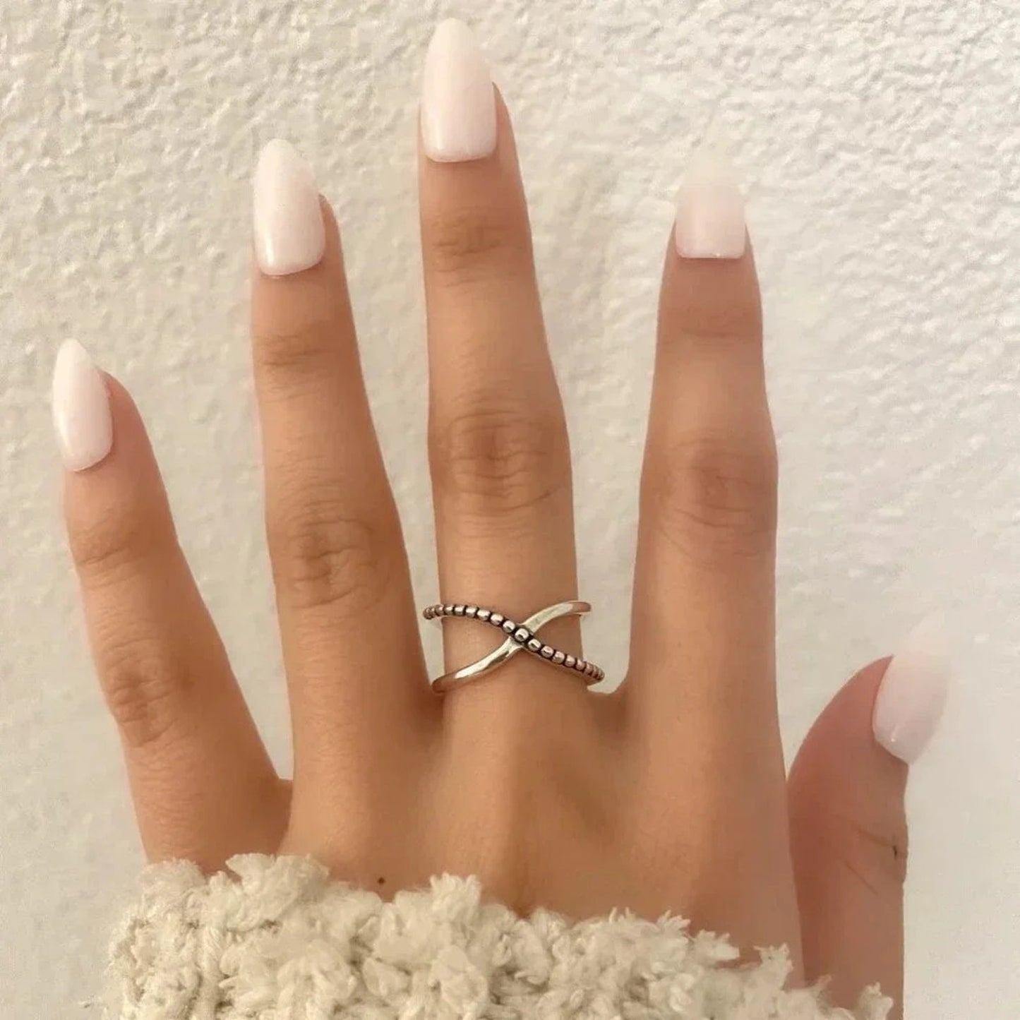 925 Sterling Silver Minimalist Ring Dainty Wrap Ring Boho Modern Ring