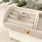 925 Sterling Silver Crystal Heart Ring Geometric Modern Heart Ring Crystal Ring
