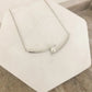 925 Sterling Silver Double Bar Pearl Necklace Chopstick Geometric Tube Necklace