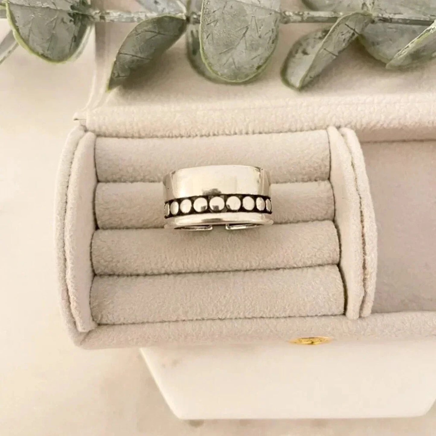 925 Sterling Silver Chunky Ring Vintage Ring Thick Wide Ring Band
