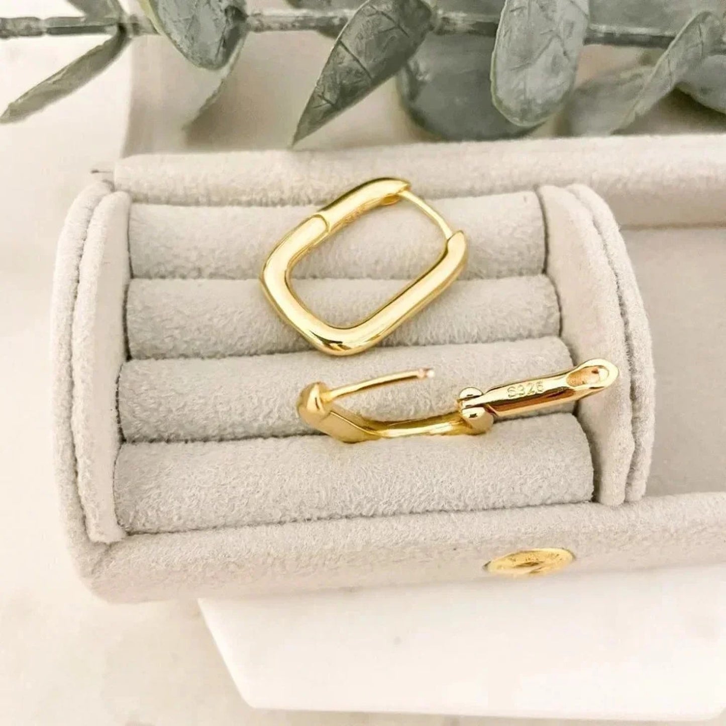 925 Sterling Silver Chunky Hoop Earrings Thick Large Huggie Earrings