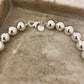 925 Sterling Silver Bead Necklace 10 MM Bead Necklace Ball Statement Necklace