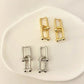 925 Sterling Silver Chunky U Link Earrings Thick Bold Hardware Earrings