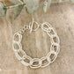 925 Sterling Silver Chunky Chain Link Toggle Bracelet Silver Statement Bracelet
