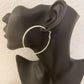 925 Sterling Silver Hoop Earrings Large Thin Silver Hoops Modern Earrings