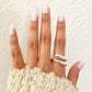 925 Sterling Silver Chunky Ring Bar Ring Thick Ring Bold Ring Statement Ring