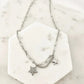 925 Sterling Silver Star Chain Link Necklace Dangle Chain Vintage Necklace