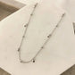 925 Sterling Silver Dainty Bead Necklace Satellite Chain Choker Necklace