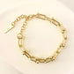 925 Sterling Silver Minimalist Bracelet U Link Modern Chain Link Bracelet