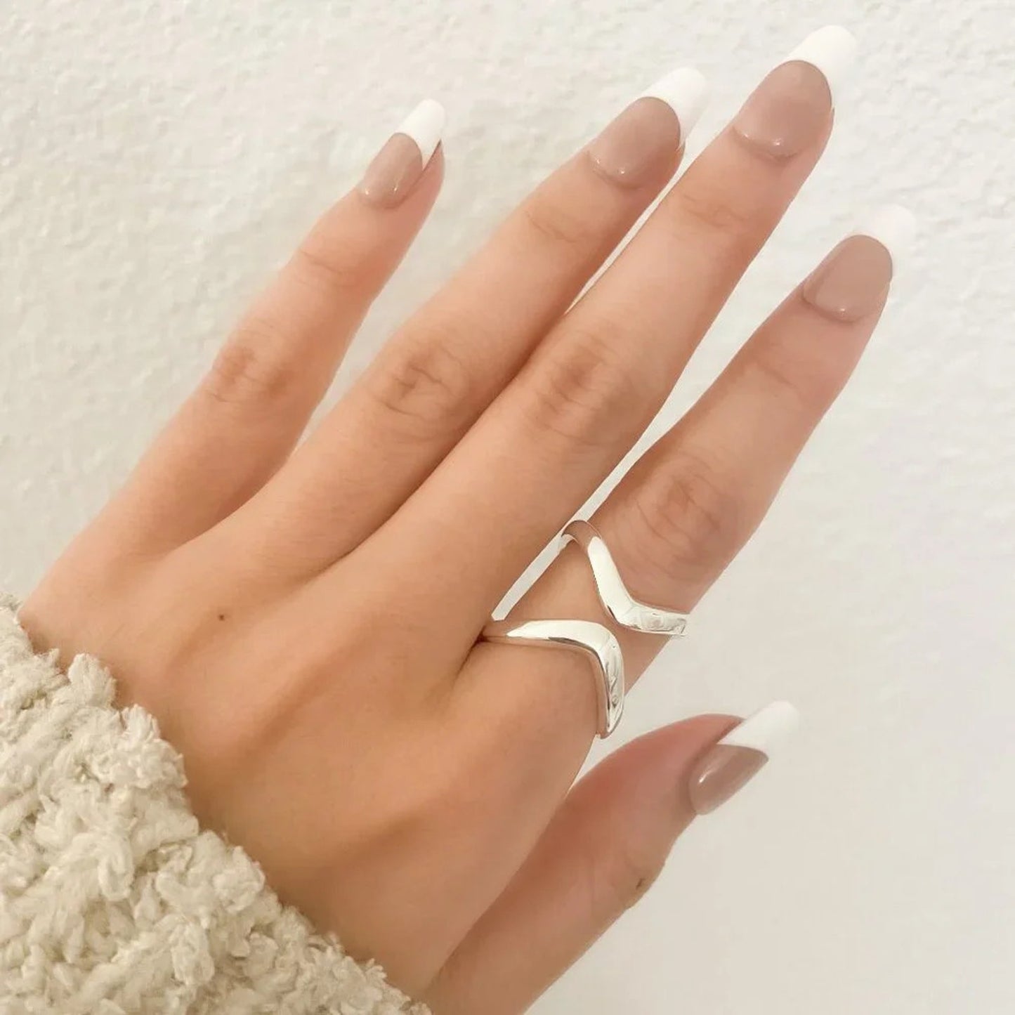 925 Sterling Silver Chunky Ring Silver Statement Ring Large Geometric Ring