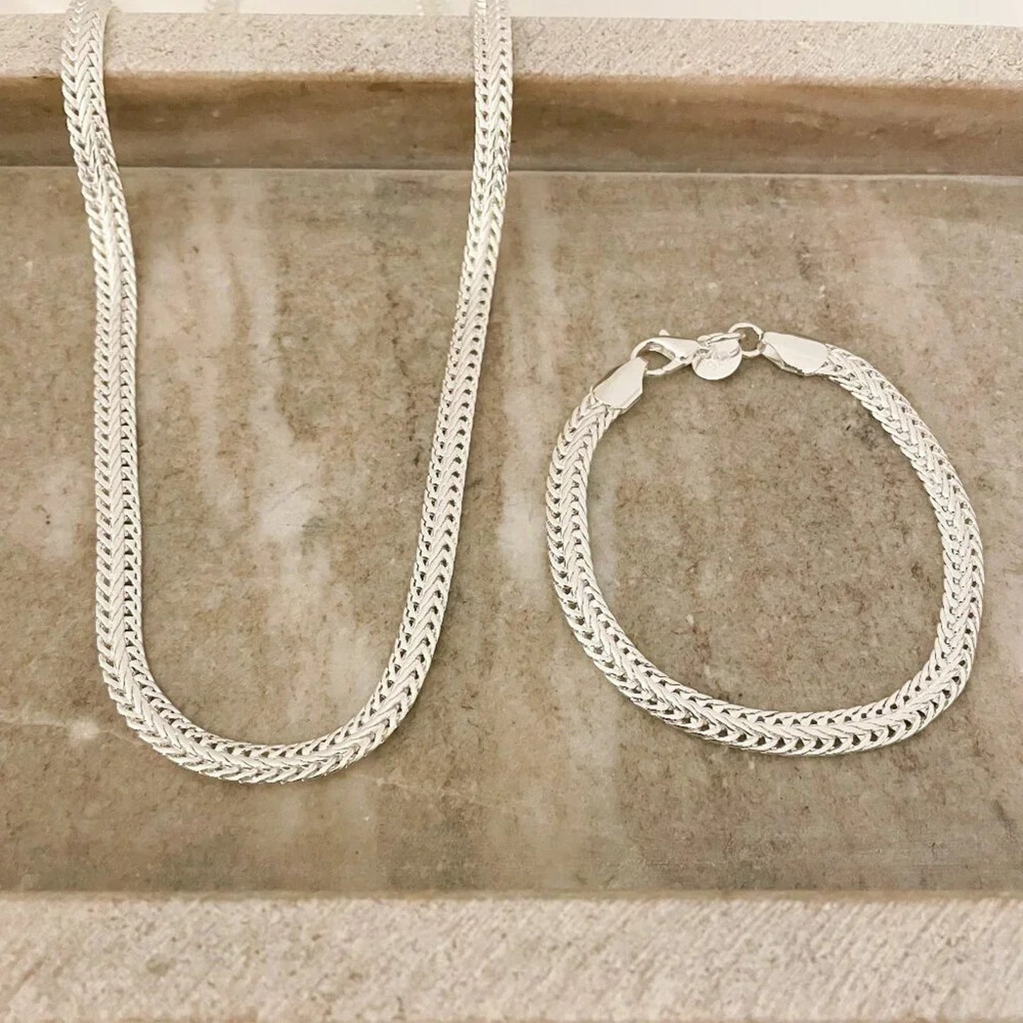 925 Sterling Silver Snake Chain Bracelet 6 MM Bracelet