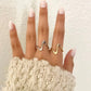 925 Sterling Silver Dainty Minimalist Wave Ring Stackable Thin Wave Ring
