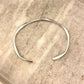 925 Sterling Silver Thin Bangle Bracelet Silver Cuff Bracelet Modern Bracelet