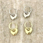 925 Sterling Silver Heart Earrings Huggie Hoops Small Huggies
