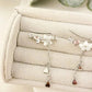 925 Sterling Silver Cherry Blossom Earrings Dangle Flower Petal Drop Earrings