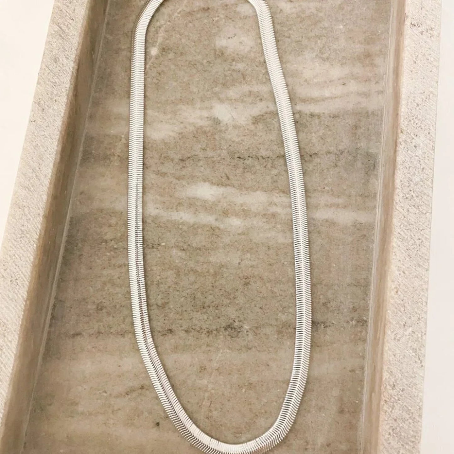 925 Sterling Silver Snake Chain Necklace Herringbone Necklace 6 MM Chain