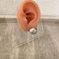 925 Sterling Silver Matte Ball Earrings Sphere Round Huggie Earrings