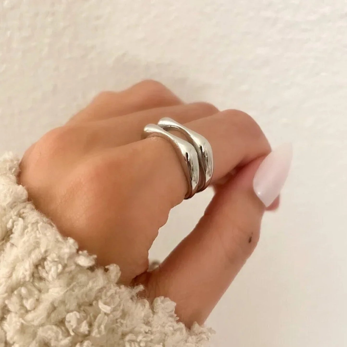 925 Sterling Silver Bar Ring Minimalist Ring Double Bar Ring Dainty Ring Band