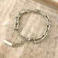 925 Sterling Silver Minimalist Bracelet U Link Modern Chain Link Bracelet