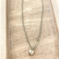 925 Sterling Silver Heart Pendant Necklace Heart Paperclip Safety Pin Necklace