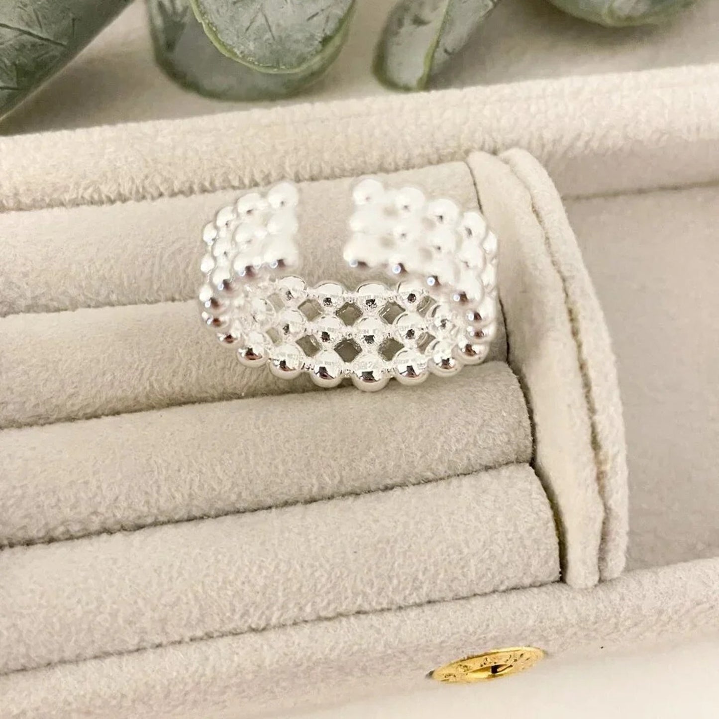 925 Sterling Silver Bead Ring Ball Ring Minimalist Ring Stackable Ring Band