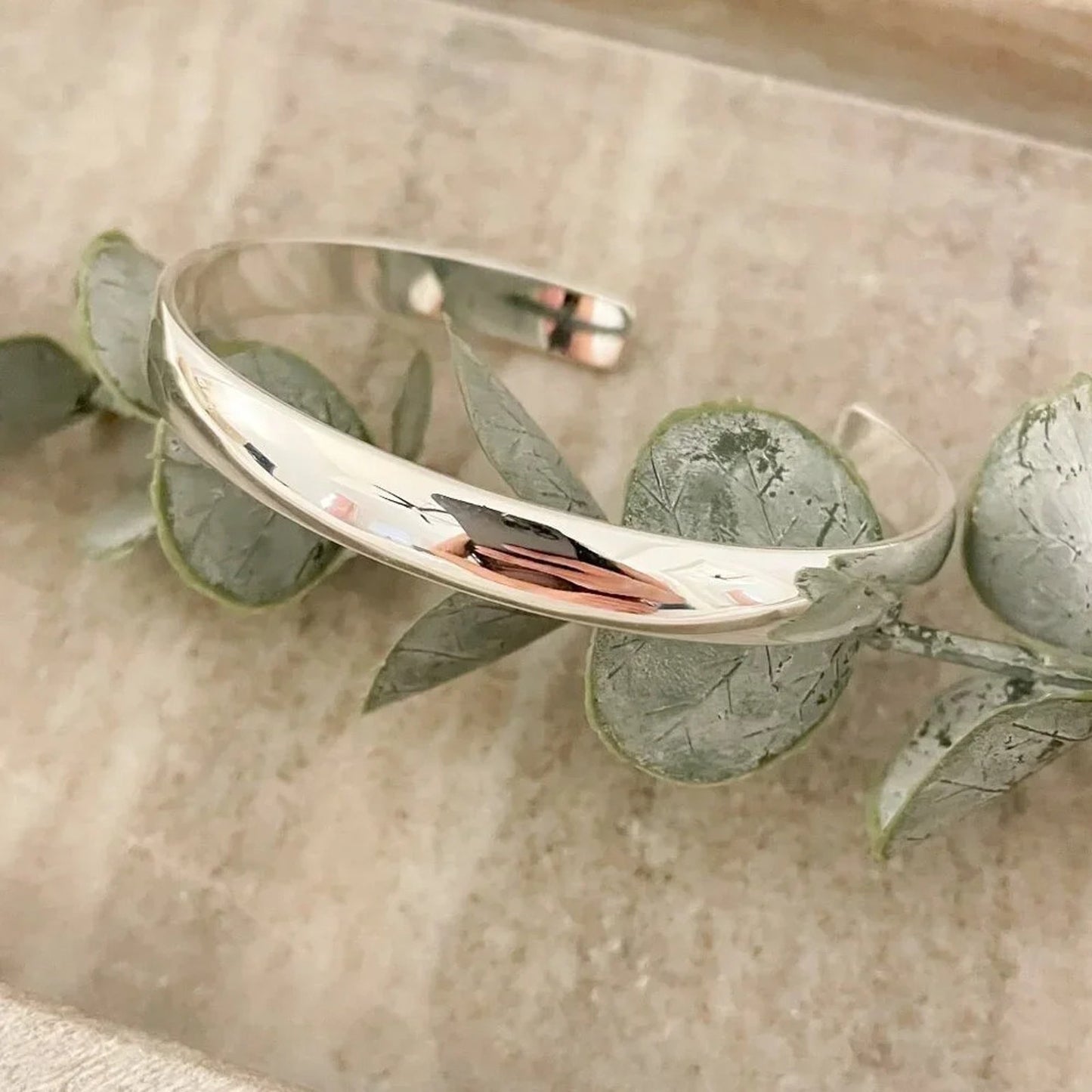 925 Sterling Silver Chunky Bangle Bracelet Classic Sterling Silver Bangle