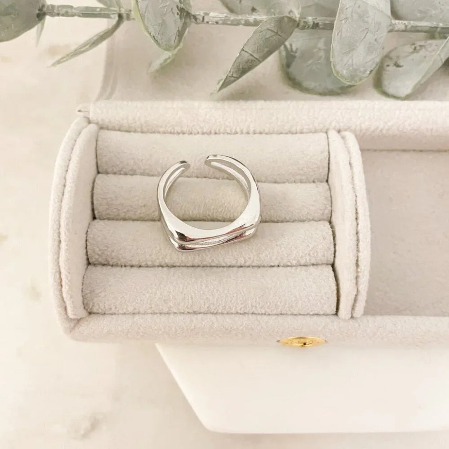 925 Sterling Silver Bar Ring Minimalist Ring Double Bar Ring Dainty Ring Band