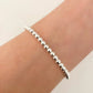 925 Sterling Silver Bead Bracelet 4 mm Ball Bracelet 7" Bracelet