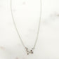 925 Sterling Silver Mini Bow Necklace Bow Pendant Necklace Dainty Necklace