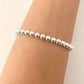 925 Sterling Silver Bead Bracelet 6 MM Ball Bracelet Large Round Bracelet