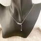 925 Sterling Silver Dainty Diamond Necklace CZ Leaf Necklace Twig Necklace