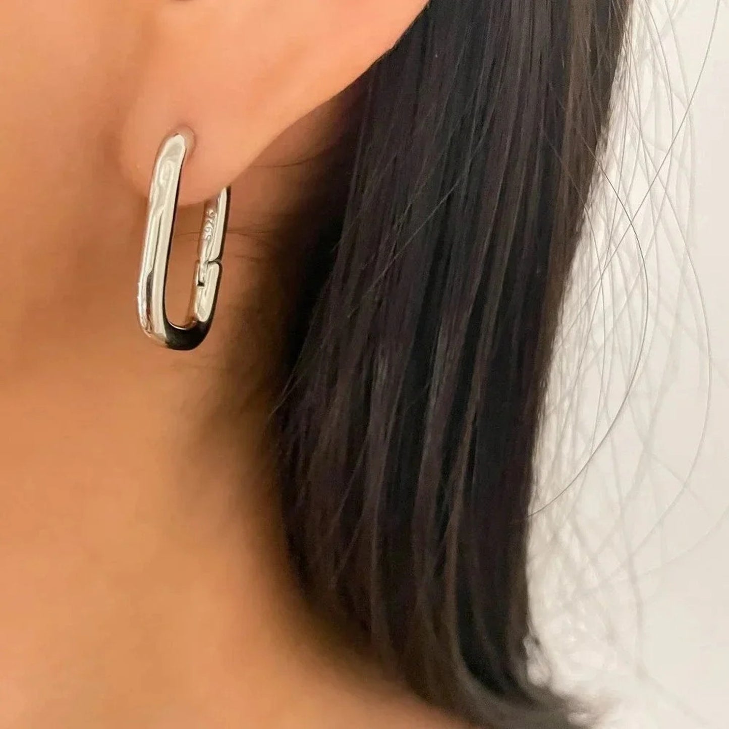 925 Sterling Silver Chunky Hoop Earrings Thick Large Huggie Earrings