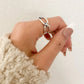 925 Sterling Silver Minimalist Ring Buckle Ring Layer Ring Knot Ring