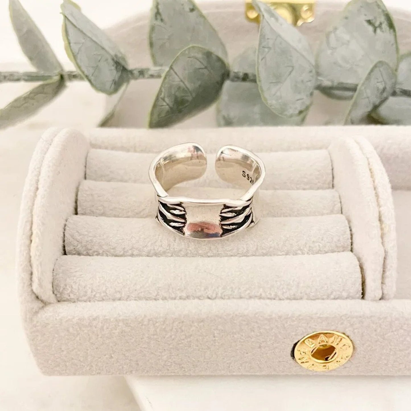 925 Sterling Silver Lace Up Ring Criss Cross Ring Modern Minimalist Ring