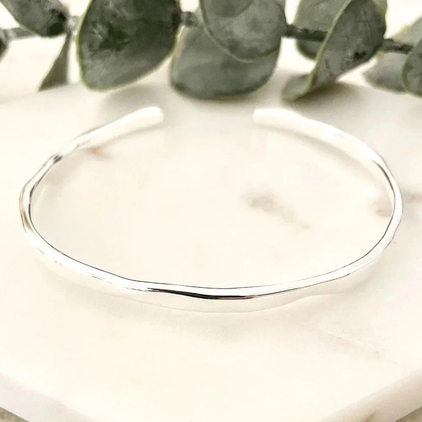 925 Sterling Silver Wavy Cuff Bracelet Dainty Bangle Bracelet, Stacking …