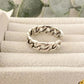 925 Sterling Silver Chunky Chain Link Ring Minimalist Curb Chain Ring