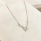 925 Sterling Silver V Necklace V-Shaped Necklace Geometric Bar Necklace