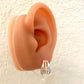 925 Sterling Silver Multi Layer Huggie Earrings Small Silver Huggie Hoop Earring