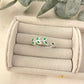 925 Sterling Silver Leaf Wrap Ring Green Dainty Boho Ring Green Leaf Ring