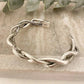 925 Sterling Silver Mens Bangle Bracelet Vintage Cuff Twist Bracelet Modern Cuff