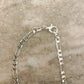 925 Sterling Silver Figaro Chain Necklace Flat Link Necklace 4 MM Links