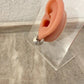925 Sterling Silver Matte Ball Earrings Sphere Round Huggie Earrings